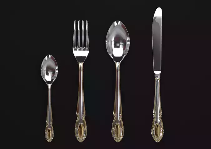Cutlery set Wellberg Almaz 3D model