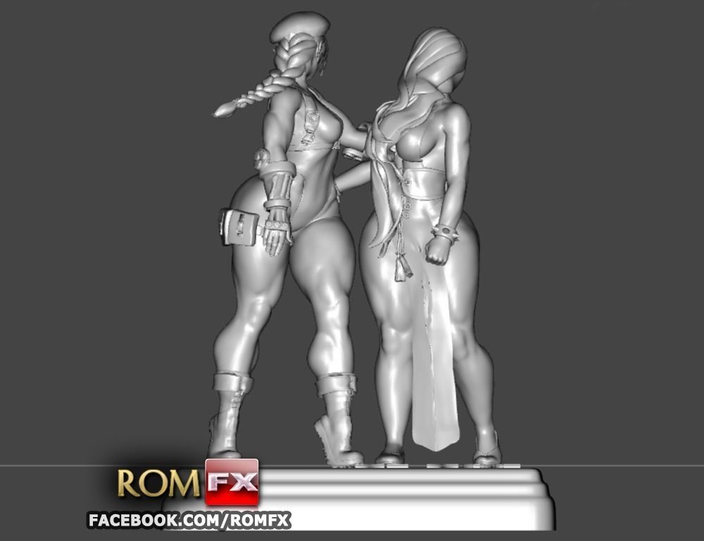 Chun Li and Cammy The Sexy Street Fighters 3D print model_13