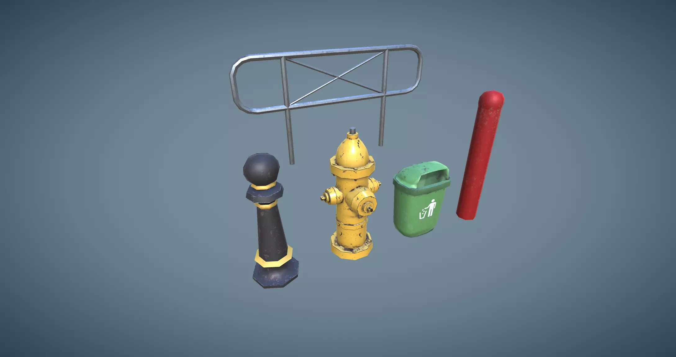 Free Street Props Free low-poly 3D model