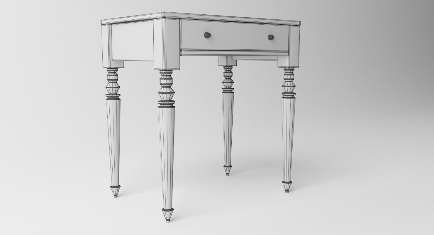 Nightstand - Night table Low-poly 3D model_7