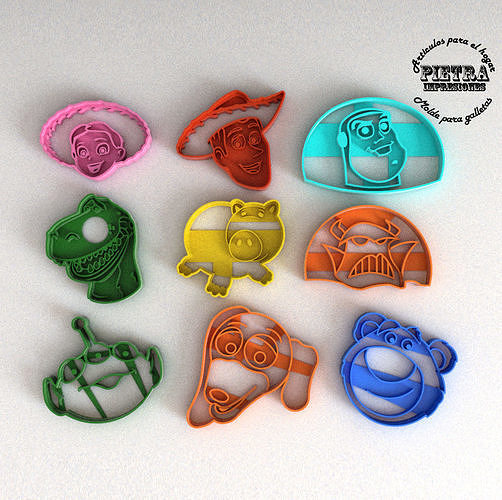 MOLDE CORTANTE PARA GALLETAS TOY STORY 3 FONDANT 3D print model