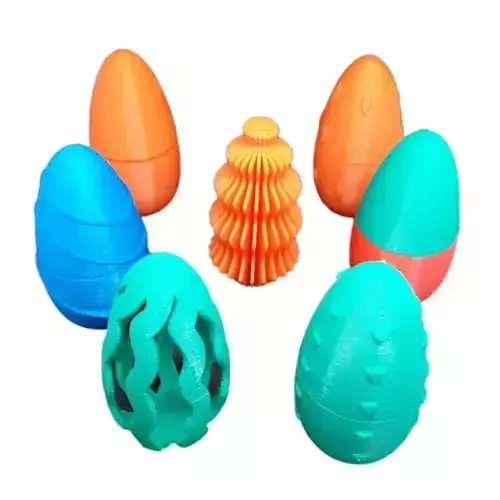 3D Printable Easter Eggs Pack of 7 3D print model
