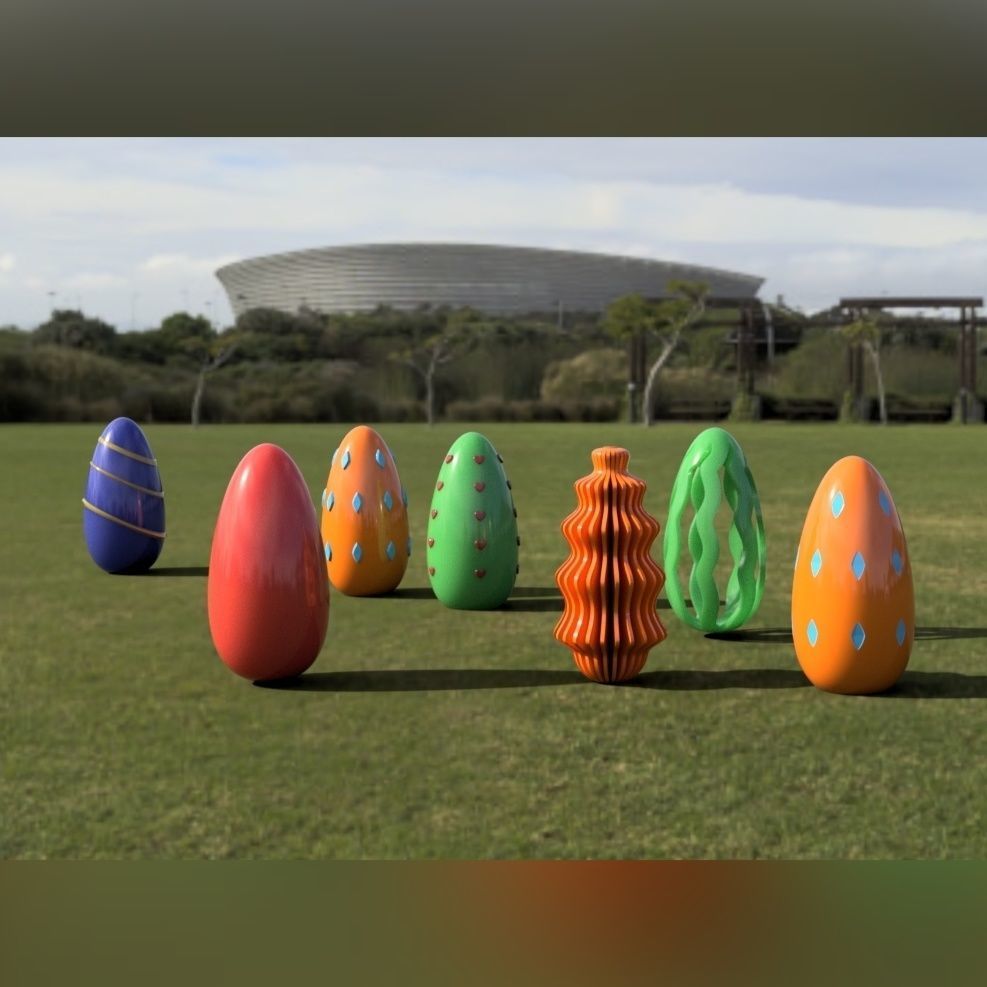 3D Printable Easter Eggs Pack of 7 3D print model_1