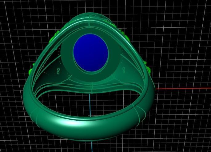 European Pattern ring 3D print model_5