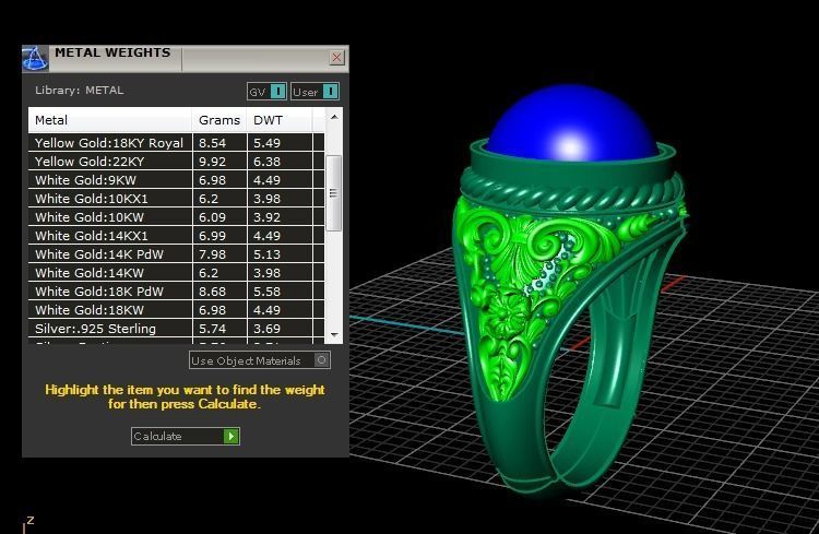 European Pattern ring 3D print model_6