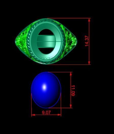European Pattern ring 3D print model_1