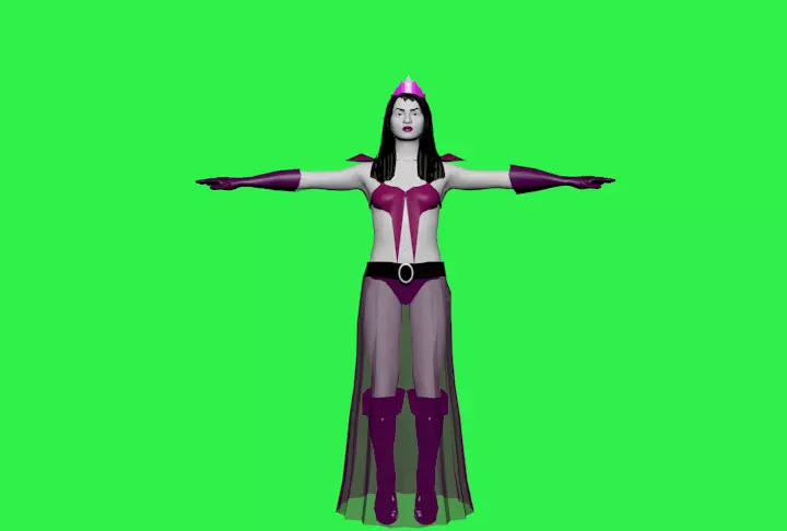 PINK WITCH PRINCESS Free 3D model