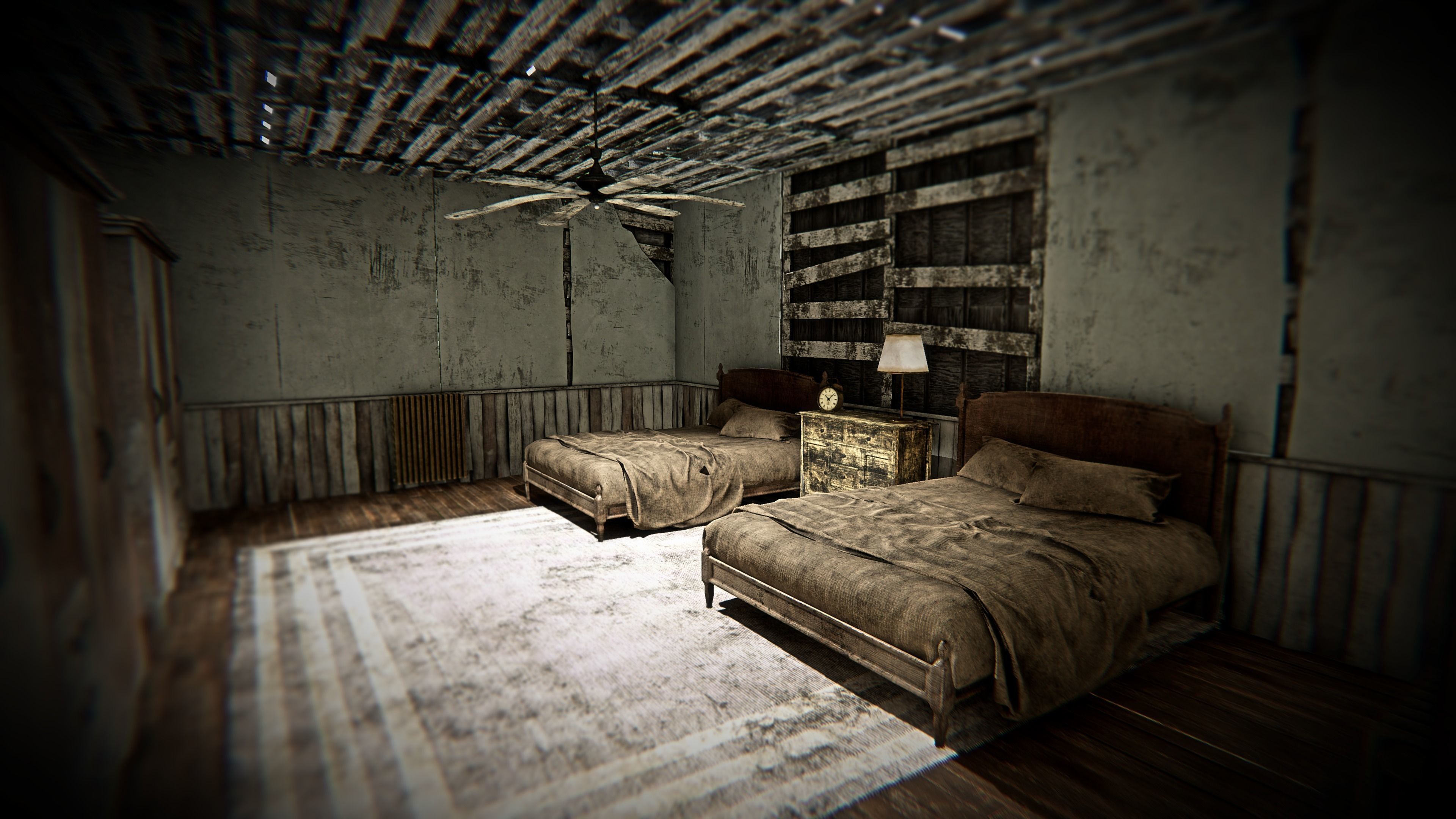 HQ Modular Abandoned Mansion Low-poly 3D model_6