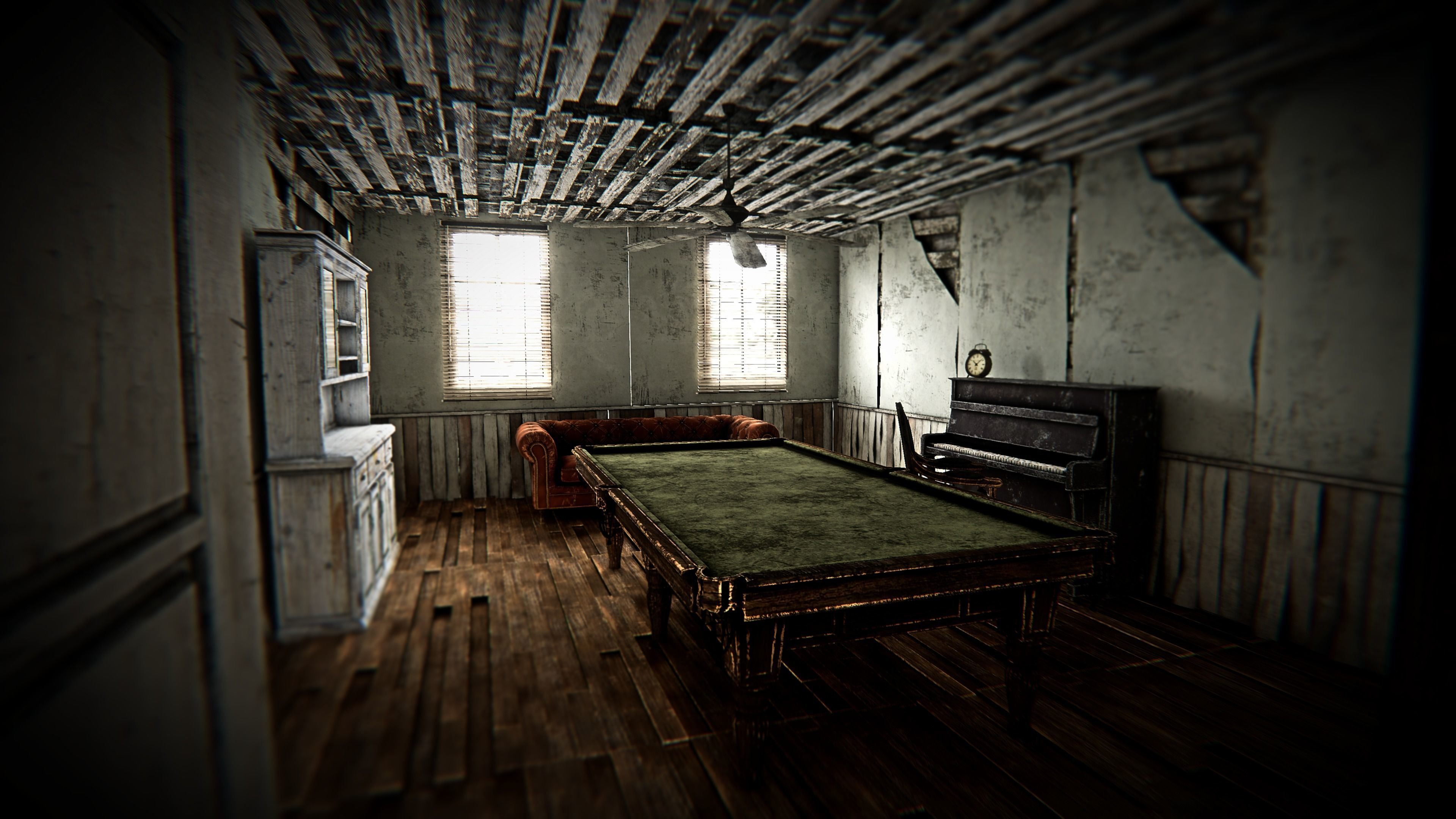 HQ Modular Abandoned Mansion Low-poly 3D model_7