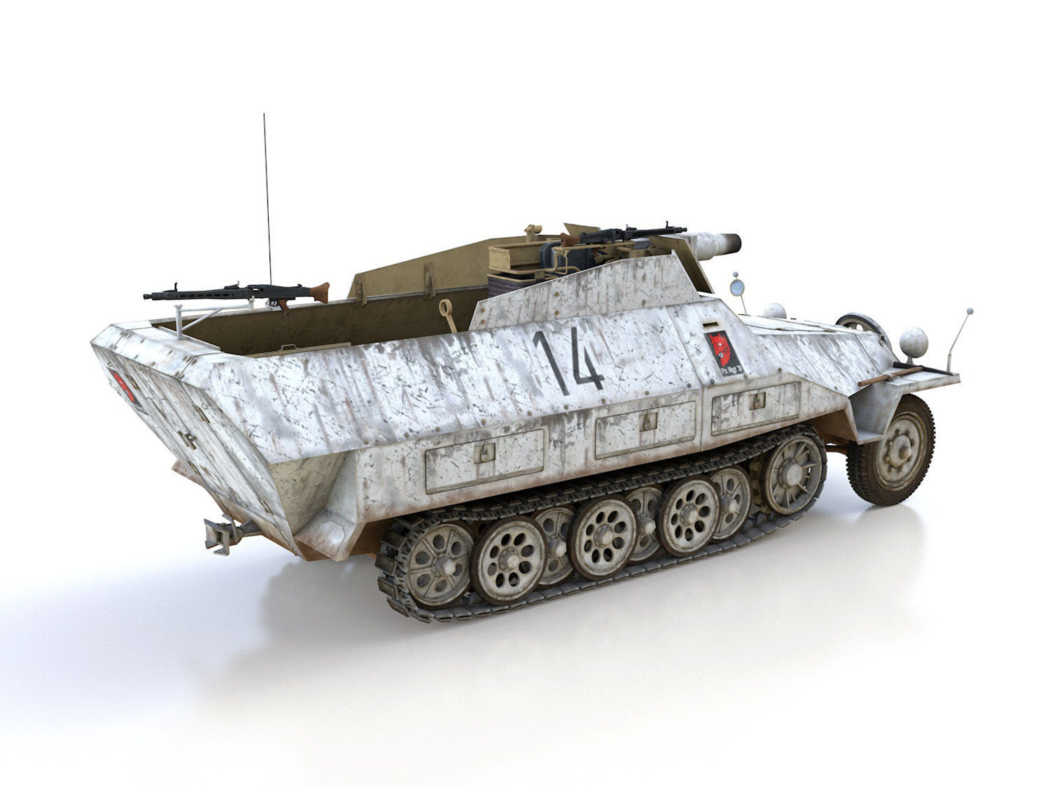 SDKFZ 251 - Ausf D - Stummel - 14 3D model_8