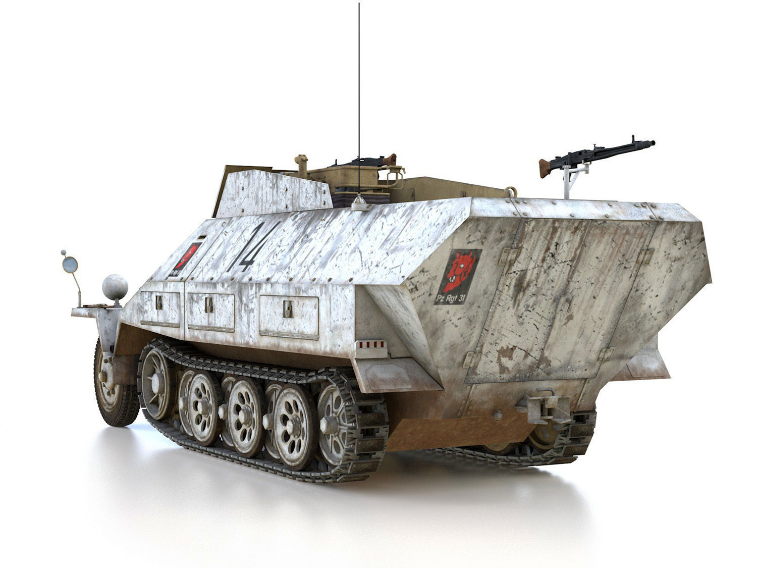 SDKFZ 251 - Ausf D - Stummel - 14 3D model_5