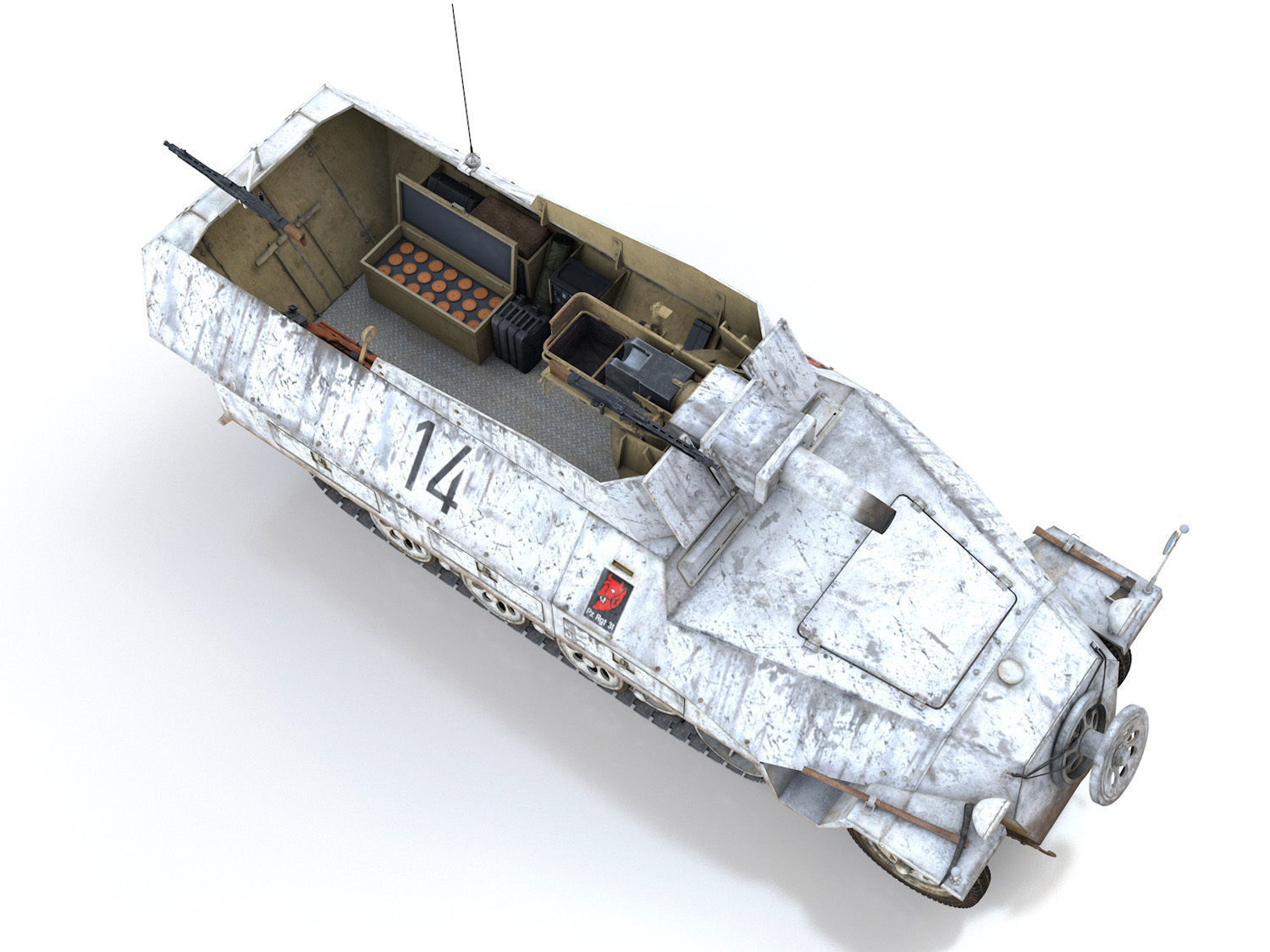 SDKFZ 251 - Ausf D - Stummel - 14 3D model_12