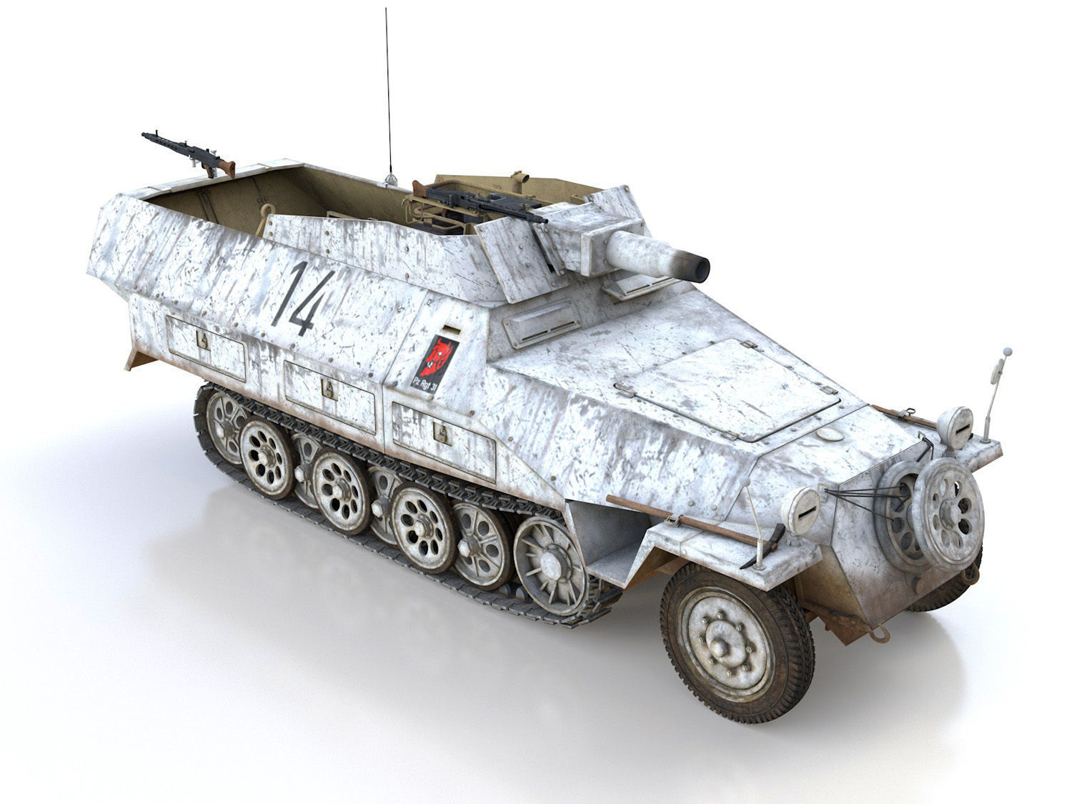 SDKFZ 251 - Ausf D - Stummel - 14 3D model_10