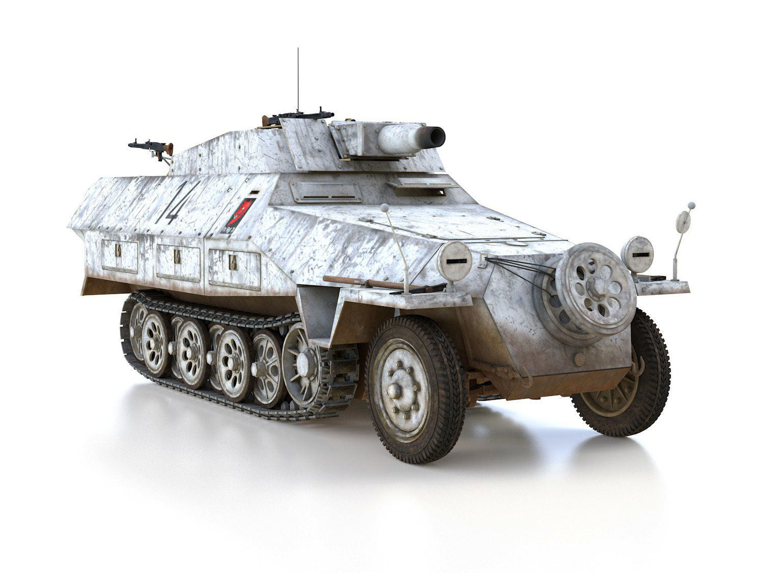 SDKFZ 251 - Ausf D - Stummel - 14 3D model_11