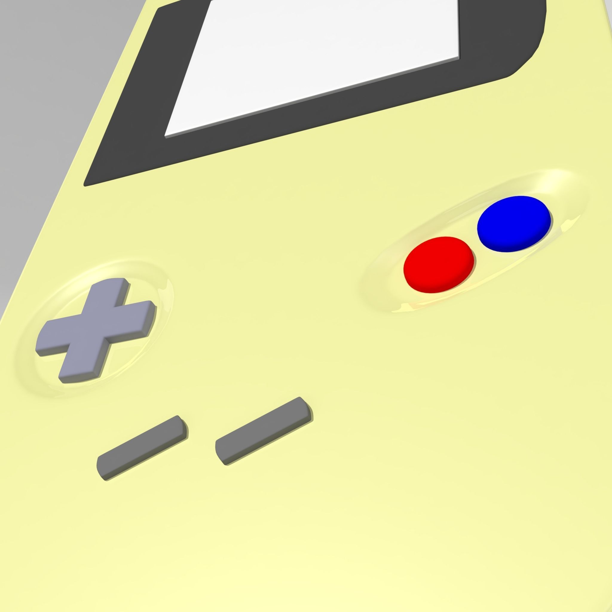 Low poly Gameboy nintendo - nintendo Low-poly 3D model_2