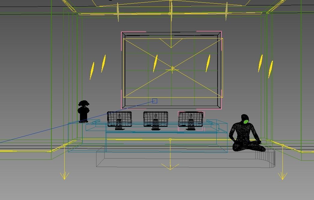 Modern Hotel Reception Area 3D model_4