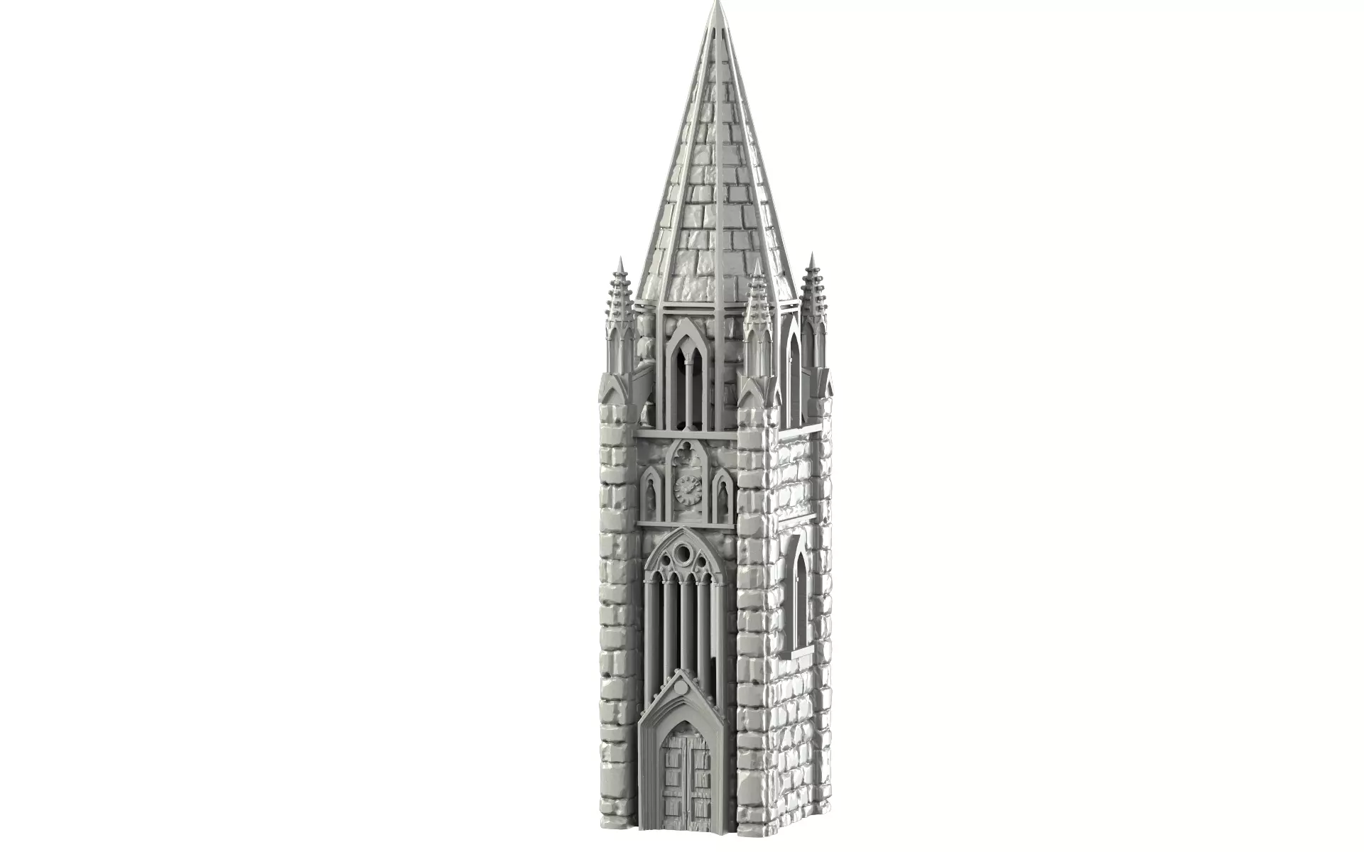 Belltower church tower 3D print model