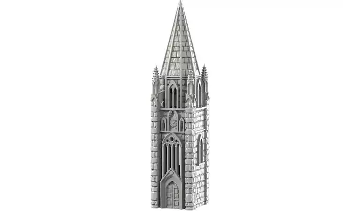 Belltower church tower 3D print model