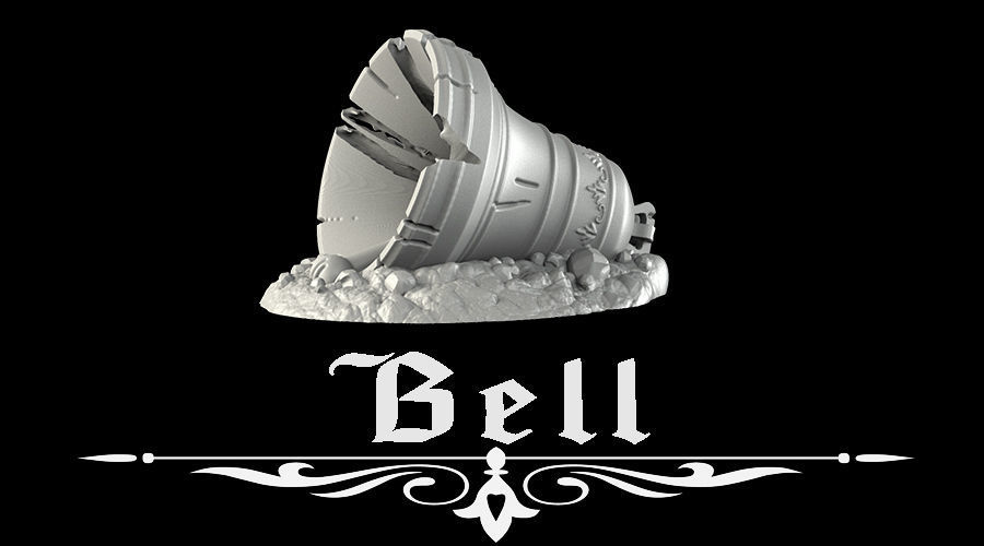 Fallen Bell 3D print model_1