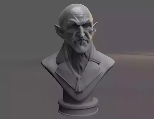 Nosferatu bust of old man 3D print model