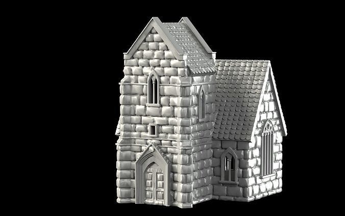Chapel church 3D print model