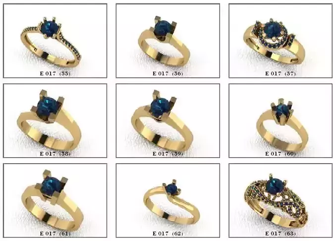 Solatire Rings 3D print model