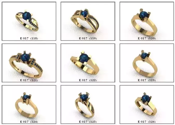 Solatire Rings 3D print model