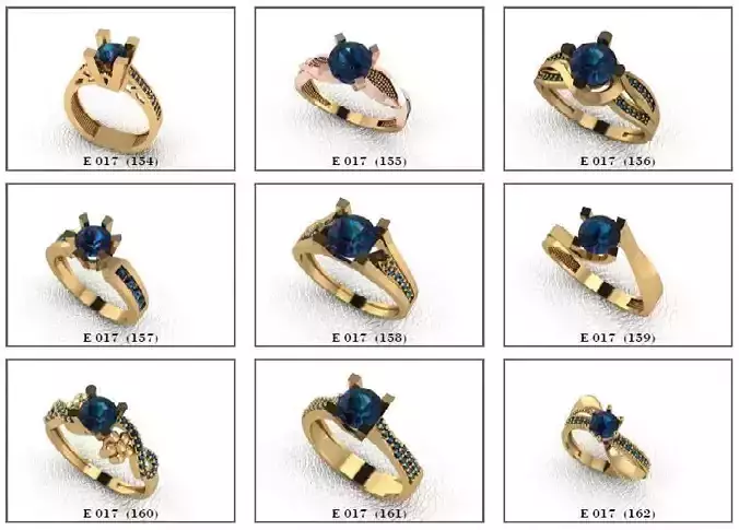 Solatire Rings 3D print model