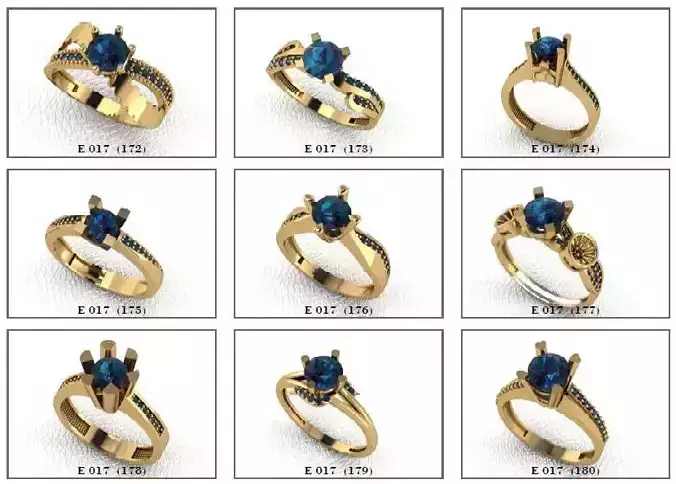 Solatire Rings 3D print model