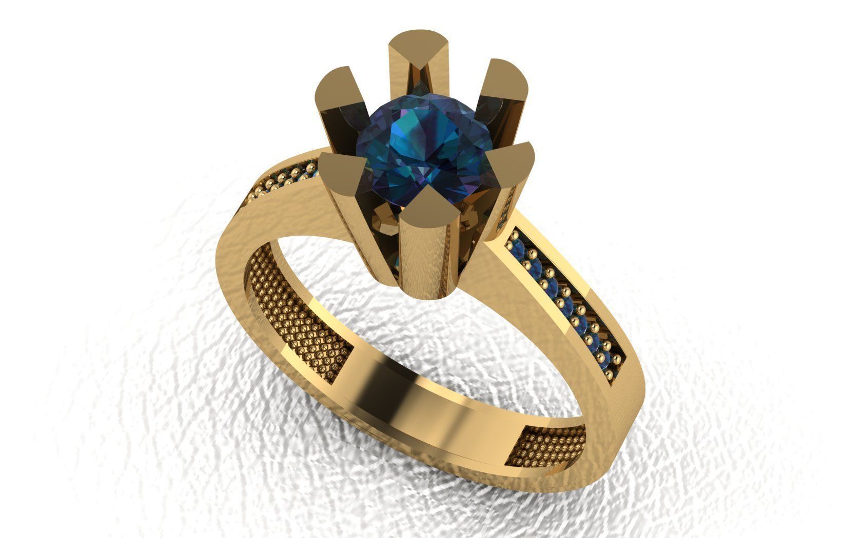 Solatire Rings 3D print model_3