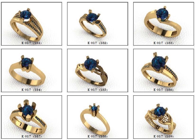 Solatire Rings 3D print model_1