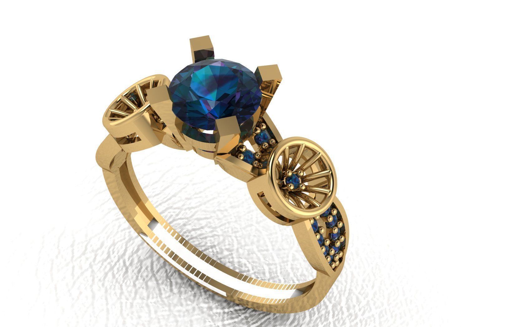 Solatire Rings 3D print model_2