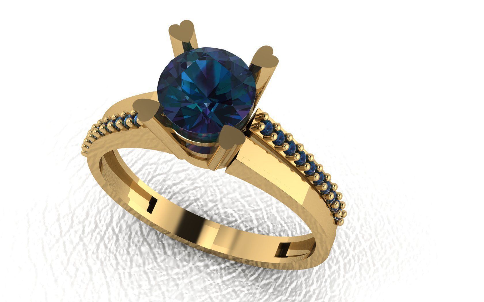 Solatire Rings 3D print model_4