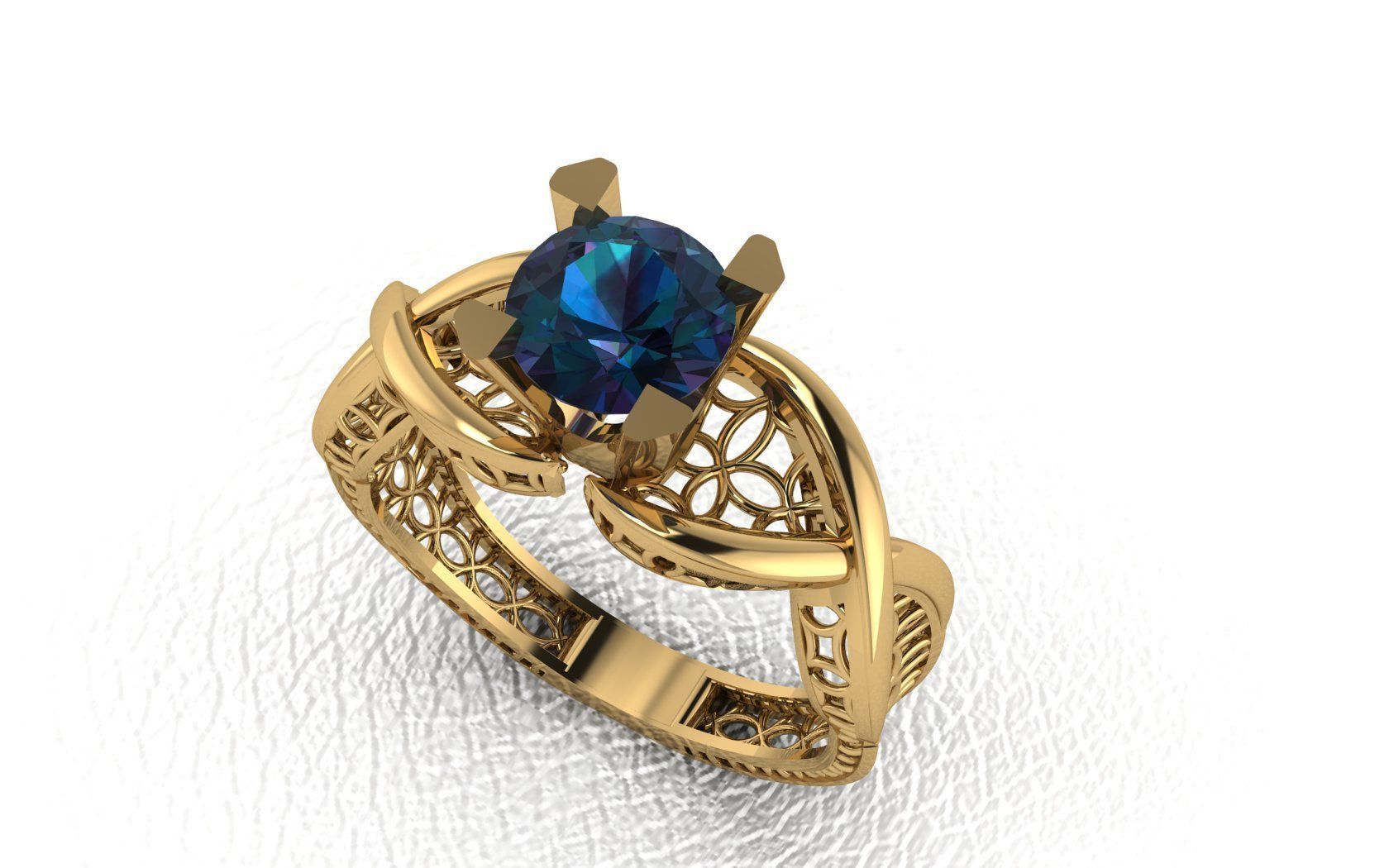 Solatire Rings 3D print model_5