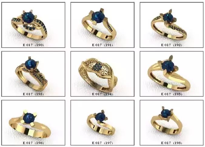Solatire Rings 3D print model