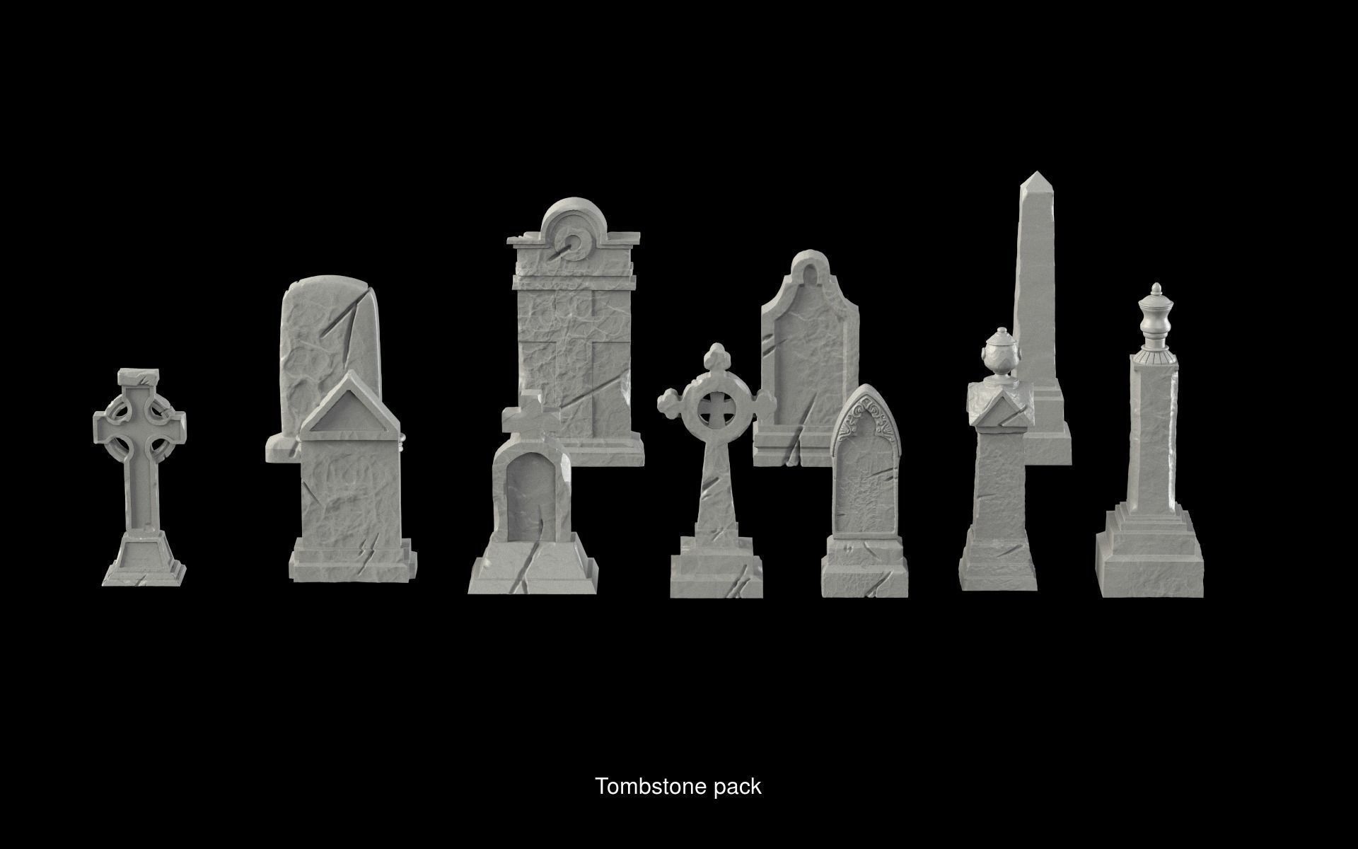 Cemetry gate Scenics Bundle 3D Model Collection_1