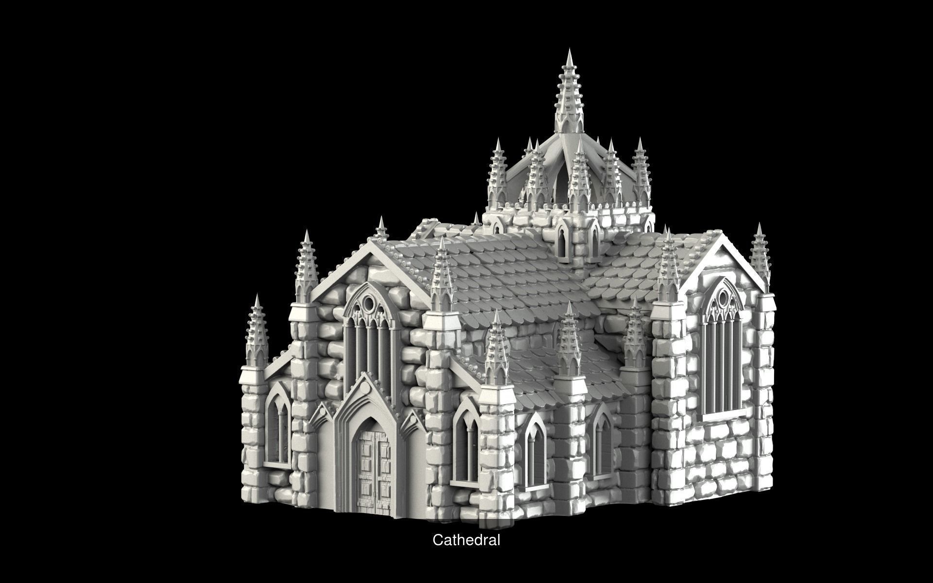 Cemetry gate Scenics Bundle 3D Model Collection_10