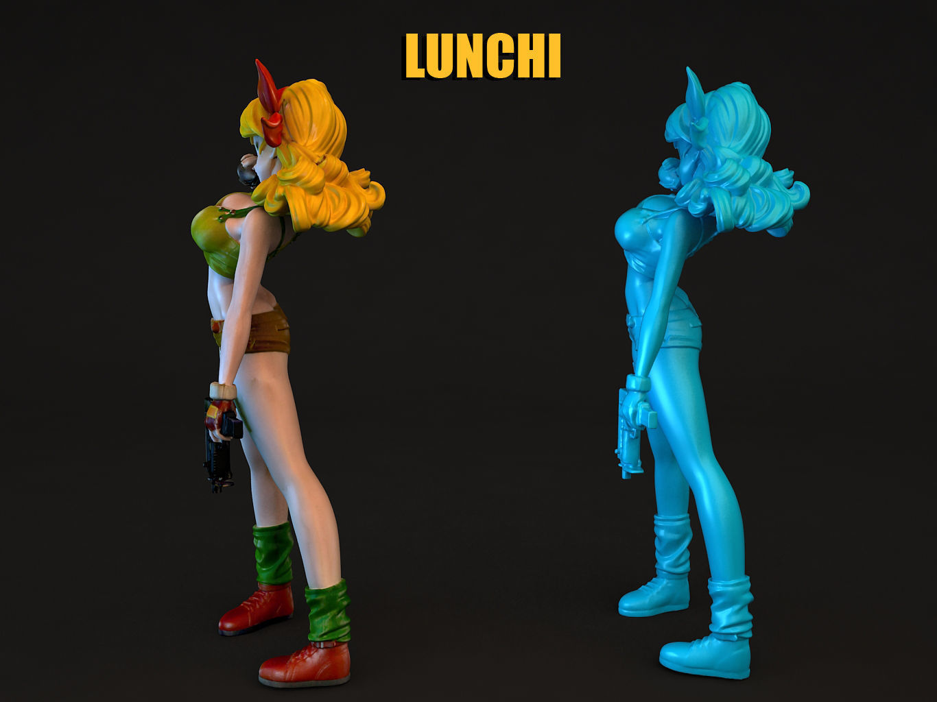 LUNCHI female character from game lunch dragon ball 3D model_11