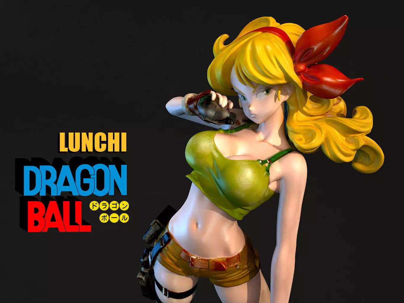 LUNCHI female character from game lunch dragon ball 3D model_0