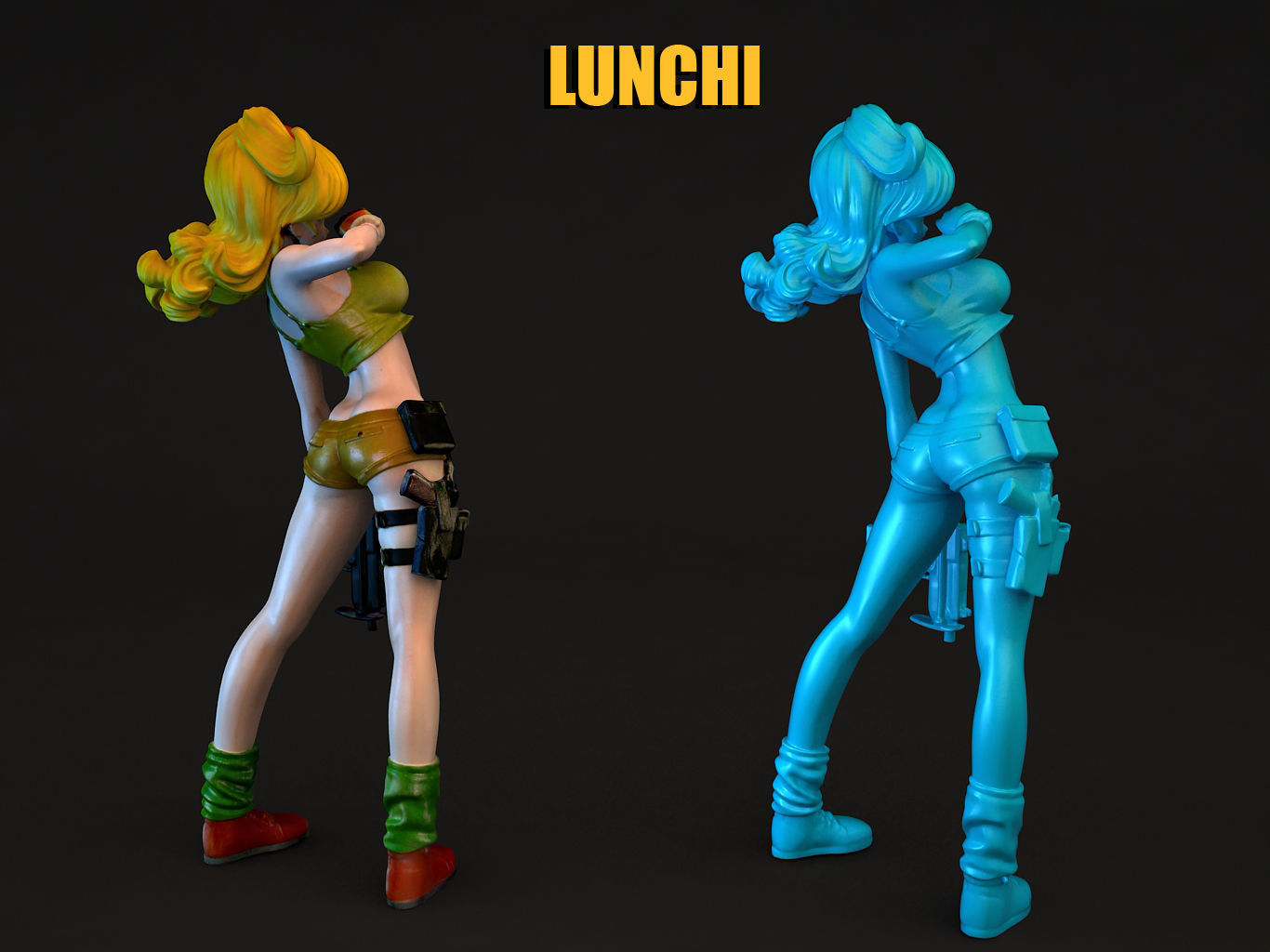LUNCHI female character from game lunch dragon ball 3D model_13