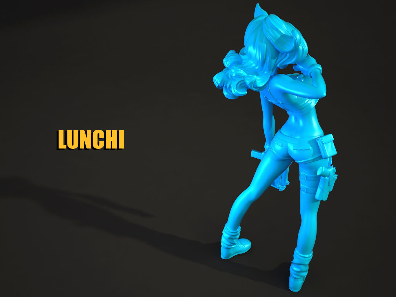 LUNCHI female character from game lunch dragon ball 3D model_7
