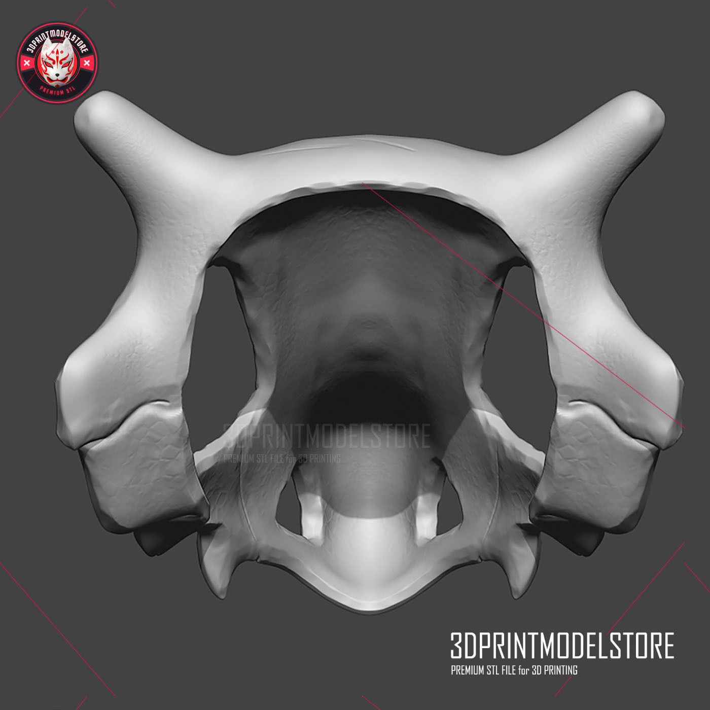 Pokemon Cubone Dog Mask - Cubone Cosplay for Pet 3D print model_3