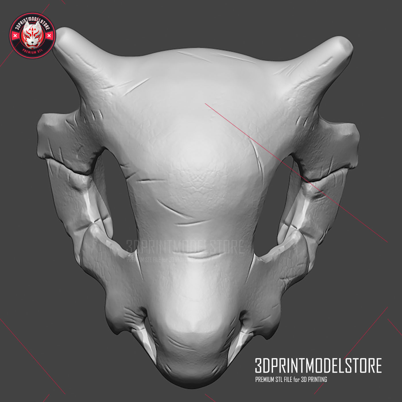 Pokemon Cubone Dog Mask - Cubone Cosplay for Pet 3D print model_2
