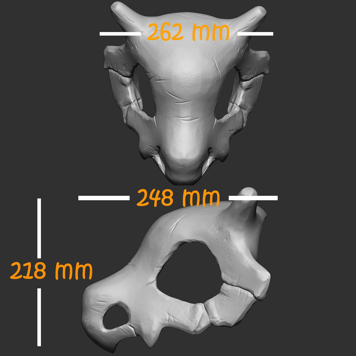 Pokemon Cubone Dog Mask - Cubone Cosplay for Pet 3D print model_6