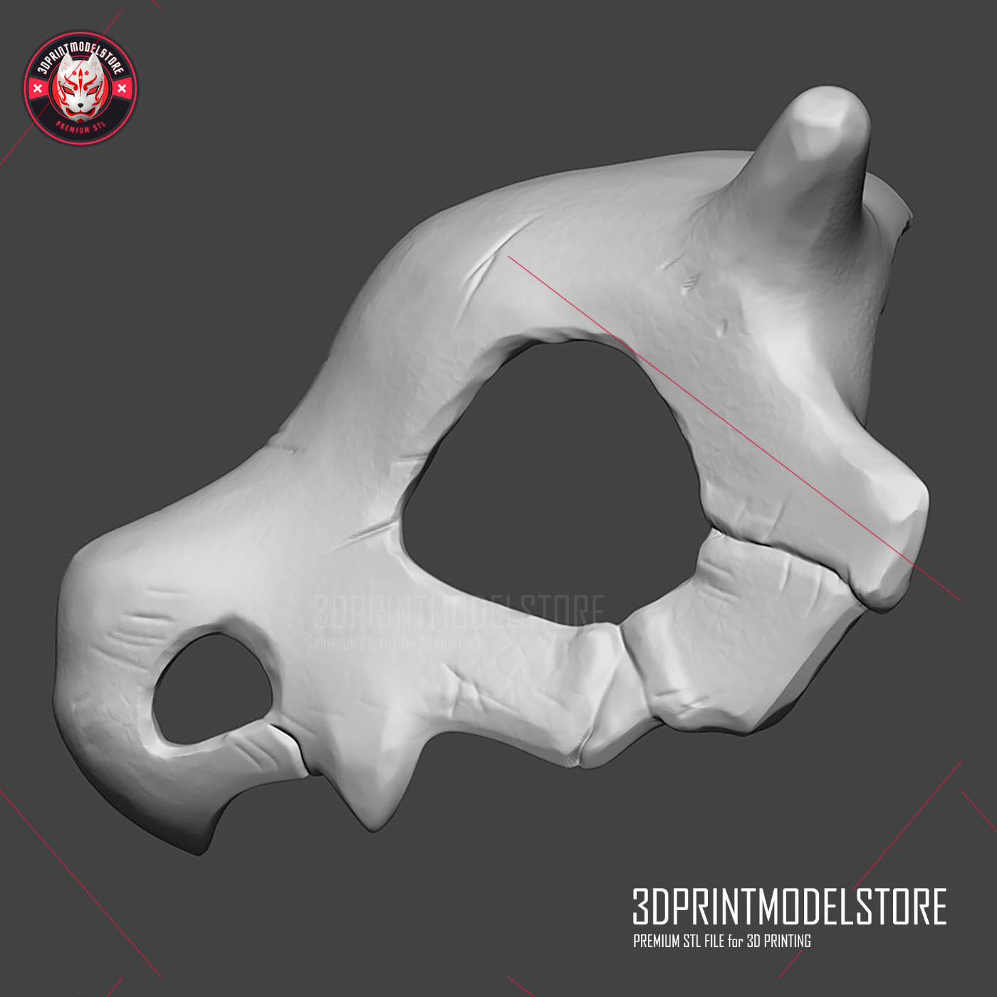 Pokemon Cubone Dog Mask - Cubone Cosplay for Pet 3D print model_4