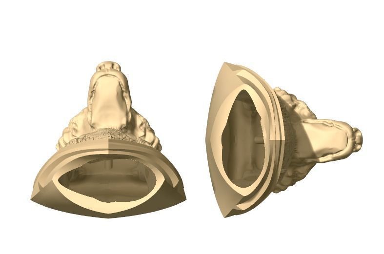 jewelry Wolf Pendant 3D print model_3