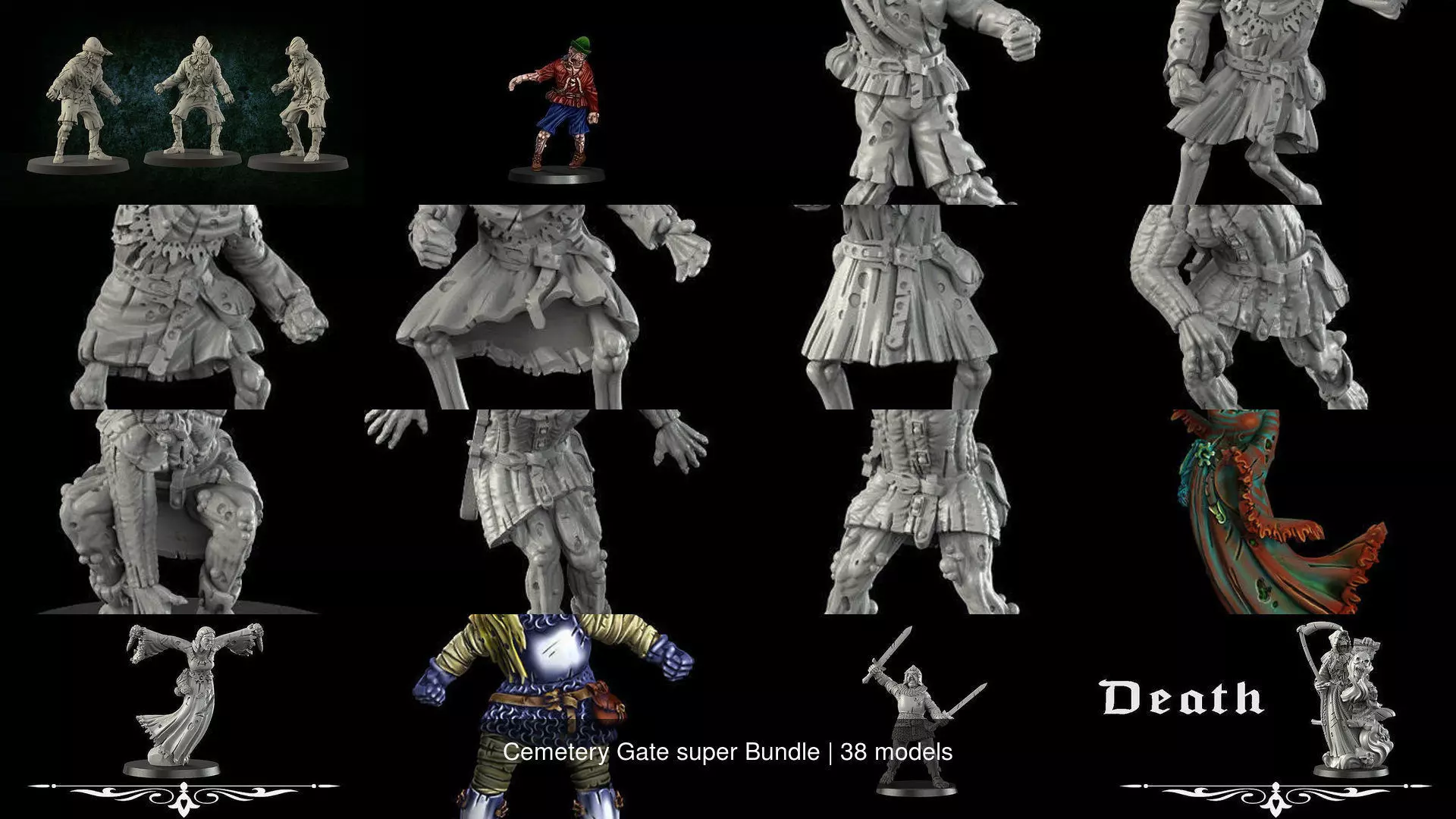 Cemetery Gate super Bundle 3D Model Collection_0