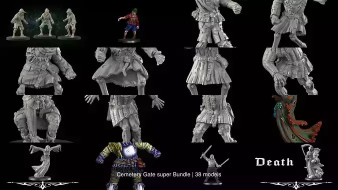 Cemetery Gate super Bundle 3D Model Collection