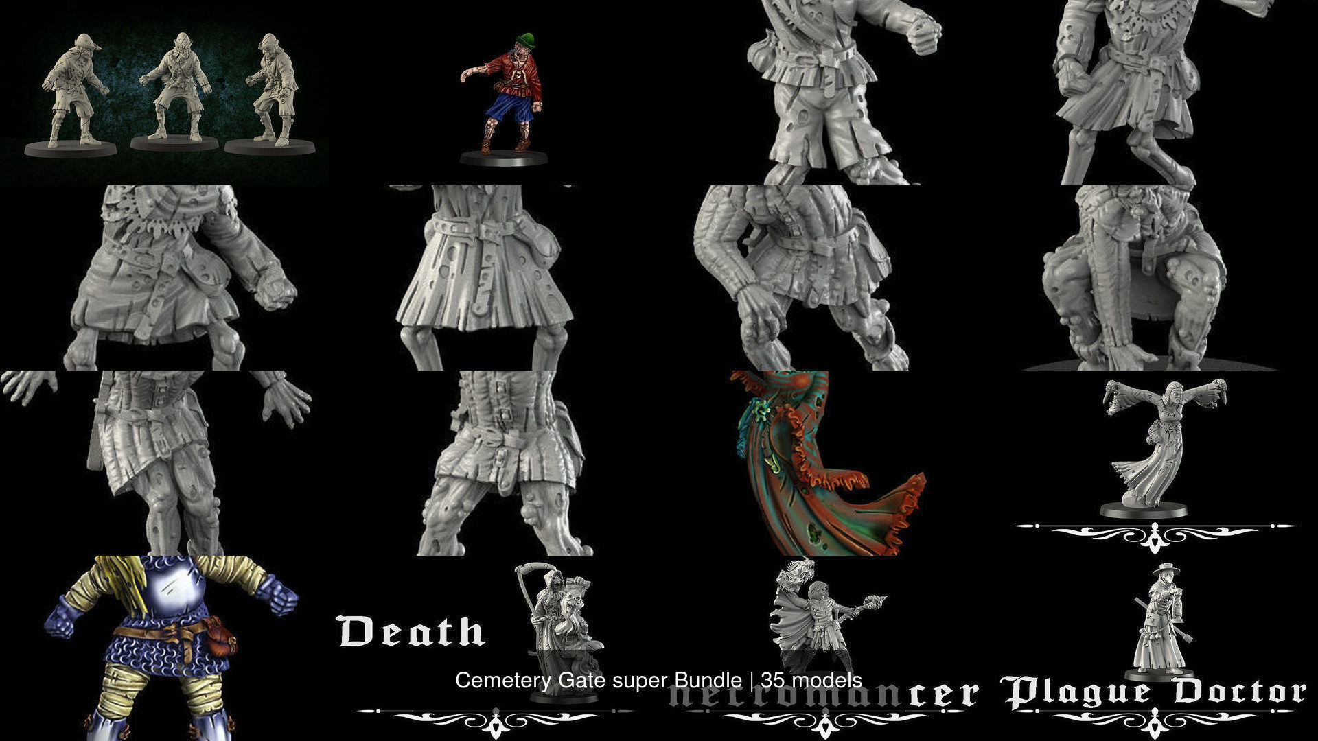 Cemetery Gate super Bundle 3D Model Collection_5