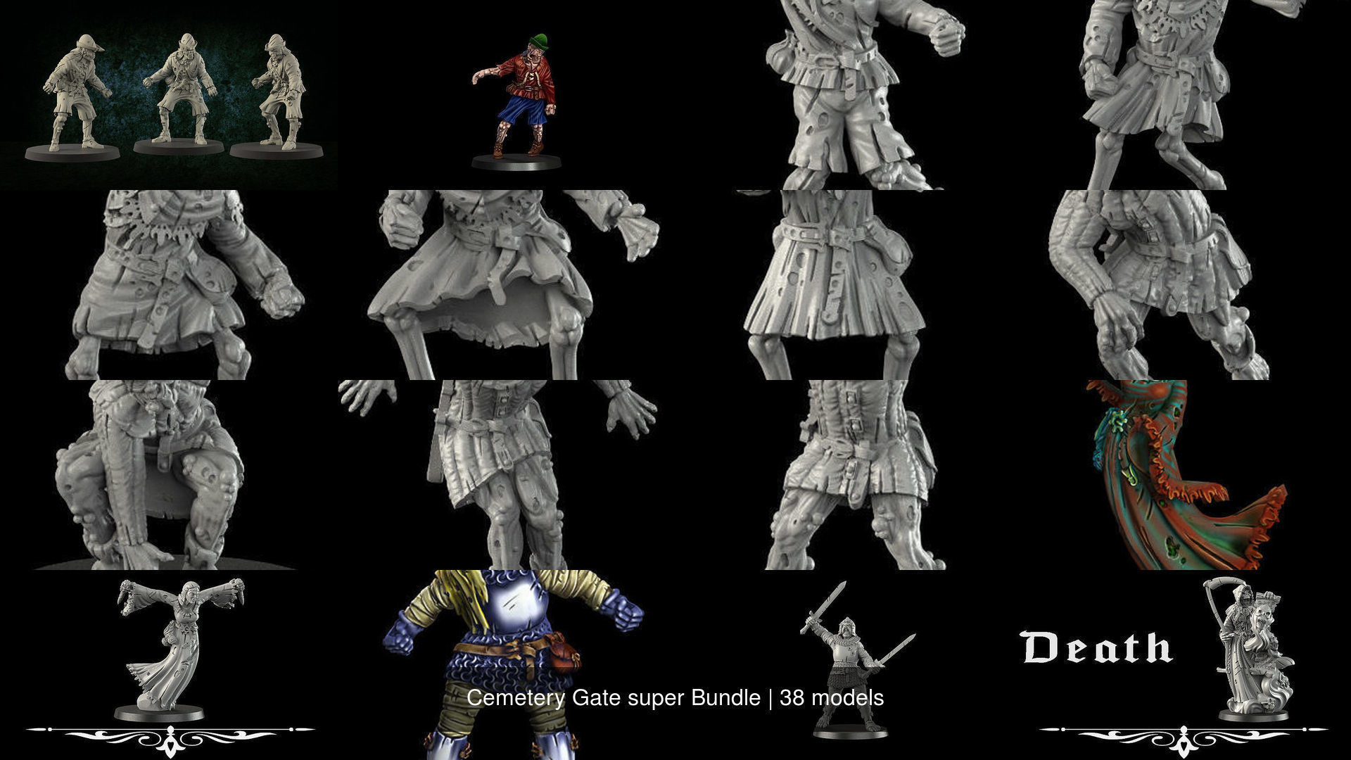 Cemetery Gate super Bundle 3D Model Collection_6